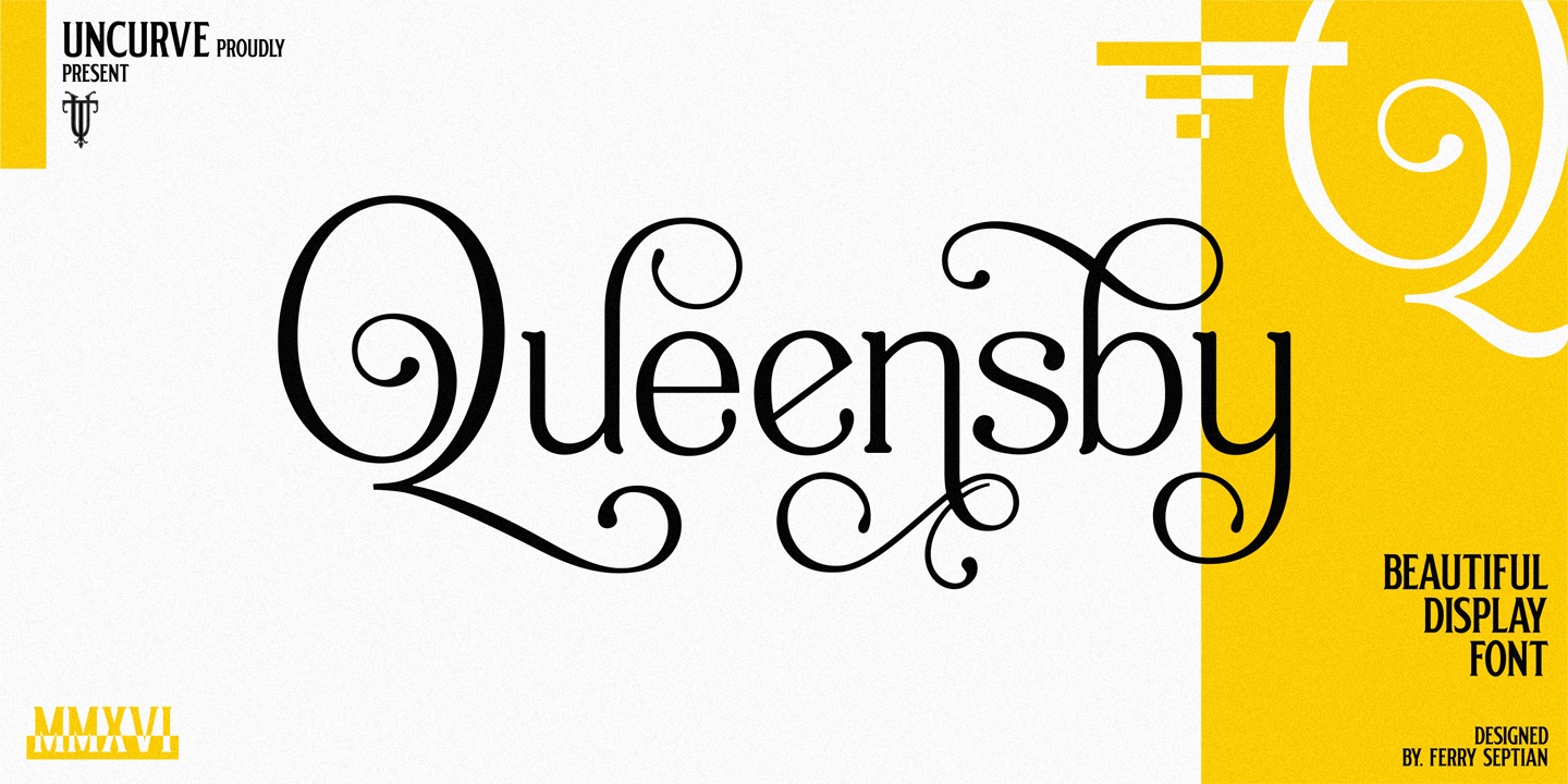 Пример шрифта Queensby